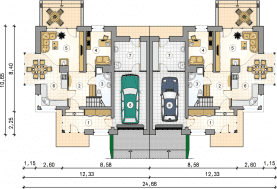 Rzut projektu S-GL 773 Siena Duo - Parter