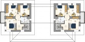 Rzut projektu S-GL 773 Siena Duo - Piętro