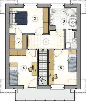Rzut projektu S-GL 1505 Single House - Poddasze