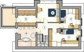 Rzut projektu S-GL 1061 Twist - Poddasze