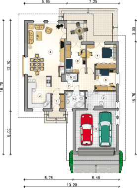Rzut projektu S-GL 360 Silver - Parter