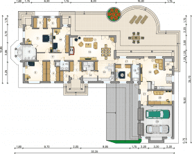 Rzut projektu S-GL 874 Miami - Parter