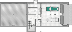 Rzut projektu S-GLU 5001 Usługowy - Piwnica