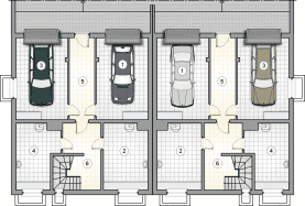 Rzut projektu S-GL 1153 Marek i Wacek II - Piwnica