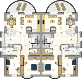 Rzut projektu S-GL 364 Quattro - Piętro