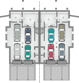Rzut projektu S-GL 364 Quattro - Piwnica