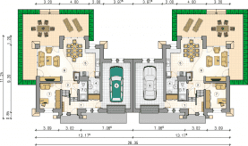 Rzut projektu S-GL 721 Porto Duo - Parter