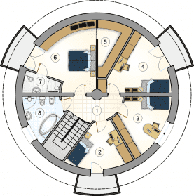 Rzut projektu S-GL 1029 Orbis II - Piętro