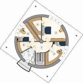 Rzut projektu S-GL 856 Tuba - Piętro