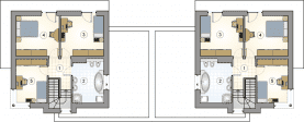 Rzut projektu S-GL 718 Piccolo Duo - Piętro