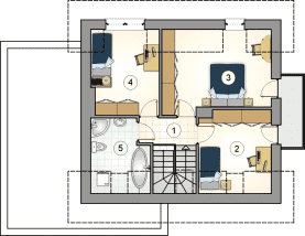 Rzut projektu S-GL 790 Emerson - Poddasze