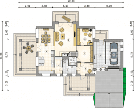 Rzut projektu S-GL 820 Casa Nova II - Parter