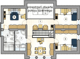Rzut projektu S-GL 642 Fregata - Poddasze