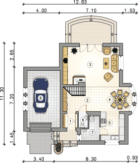 Rzut projektu S-GL 42 Muchomorek - Parter