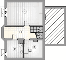 Rzut projektu S-GL 341 Dzwoneczek - Piwnica