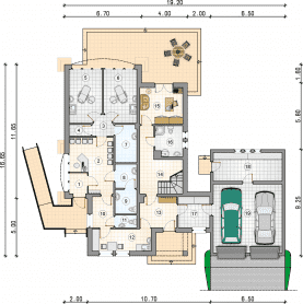 Rzut projektu S-GL 480 Villa Medica - Parter