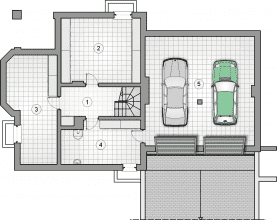 Rzut projektu S-GL 518 Dobra Para - Piwnica
