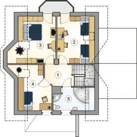 Rzut projektu S-GLX 19 Maks - Poddasze