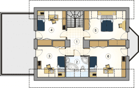 Rzut projektu S-GL 426 Łakotek - Poddasze