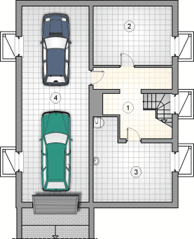 Rzut projektu S-GL 392 Bociek - Piwnica