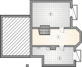 Rzut projektu S-GL 381 Żonkil - Piwnica