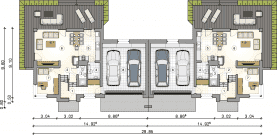 Rzut projektu S-GL 1701 Piccolo Duo II - Parter