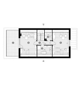 Rzut projektu HOMEKONCEPT 71 - Rzut poddasza