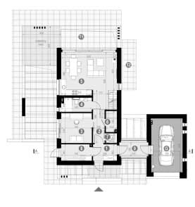 Rzut projektu HOMEKONCEPT 66 G1 - Rzut parteru