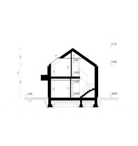 Rzut projektu HOMEKONCEPT 95 - Przekrój