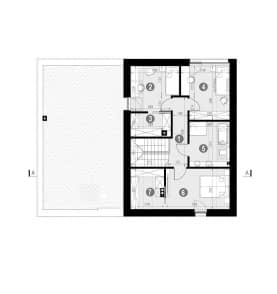 Rzut projektu HOMEKONCEPT 100 G1 - Rzut poddasza