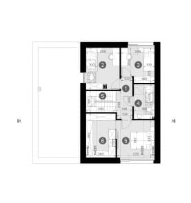 Rzut projektu HOMEKONCEPT 101 G1 - Rzut poddasza