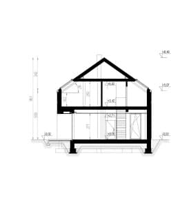 Rzut projektu HOMEKONCEPT 99 - Przekrój
