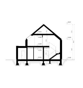 Rzut projektu HOMEKONCEPT 130 A - przekrój