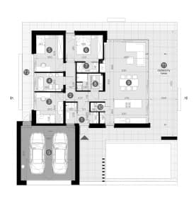 Rzut projektu HOMEKONCEPT 122 G2 - Rzut parteru