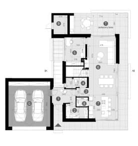 Rzut projektu HOMEKONCEPT 131 G2 - Rzut parteru