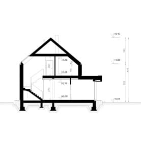Rzut projektu HOMEKONCEPT 134 - przekrój