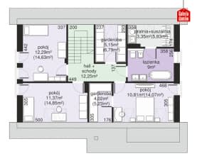 Rzut projektu Dom przy Alabastrowej 55 - Poddasze
