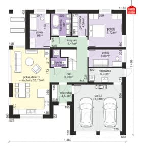 Rzut projektu Dom przy Przyjemnej 24 bis - Parter