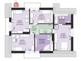 Rzut projektu Dom przy Cyprysowej 63 - Poddasze