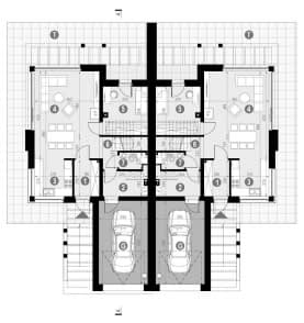 Rzut projektu HOMEKONCEPT 47 B - Rzut parteru