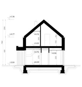 Rzut projektu HOMEKONCEPT 101 - Przekrój