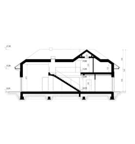 Rzut projektu HOMEKONCEPT 98 - Przekrój