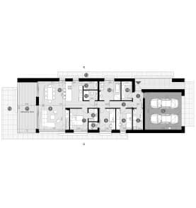 Rzut projektu HOMEKONCEPT 117 G2 wariant 01 - Rzut parteru