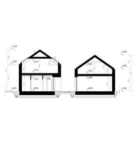 Rzut projektu HOMEKONCEPT 114 G2 - Przekrój