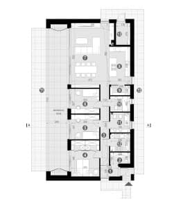 Rzut projektu HOMEKONCEPT 120 - Rzut parteru