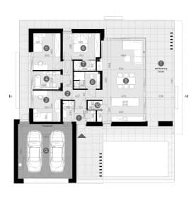 Rzut projektu HOMEKONCEPT 132 G2 - Rzut parteru