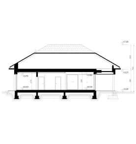 Rzut projektu HOMEKONCEPT 132 G2 - przekrój