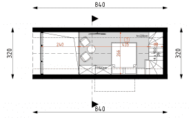 Rzut projektu DM5 - wersja drewniana - Poddasze