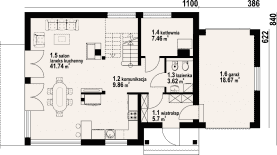 Rzut projektu osiek 33 dws - Parter