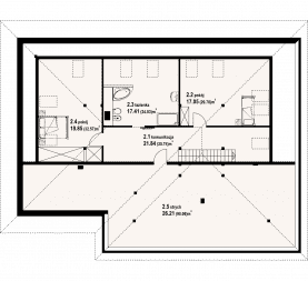 Rzut projektu astronowo duże - Poddasze